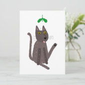 Cartes Pour Fêtes Annuelles Humour de Chat Drôle (Debout devant)
