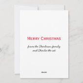 Cartes Pour Fêtes Annuelles Humour de Chat Drôle (Dos)