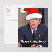 Cartes Pour Fêtes Annuelles Humour de Noël de George W. Bush (Devant / Derrière)