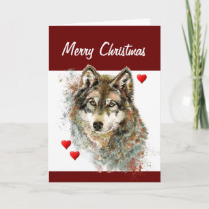 Cartes Pour Fêtes Annuelles Humour de Noël du loup d'eau douce