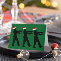 Humour de Noël vert et drôle Zombie Père Noël