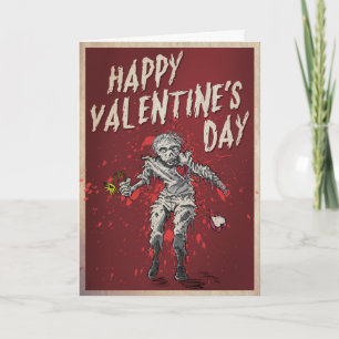 Cartes Pour Fêtes Annuelles Humour de Saint-Valentin de zombi