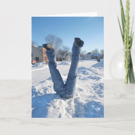 Cartes Pour Fêtes Annuelles Humour de saison d'hiver (Devant)