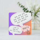 Cartes Pour Fêtes Annuelles humour drôle cupcake MUM violet mère jour (Debout devant)