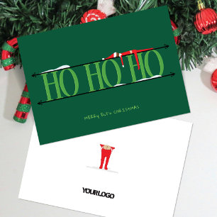 Cartes Pour Fêtes Annuelles Hunter Green Elf Shenanigans Entreprise Noël
