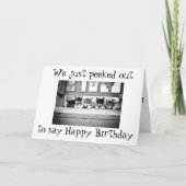 Cartes Pour Fêtes Annuelles HUSKY PUPPIES DIT comme un "GROUPE" **HEUREUX ANNI (Devant)