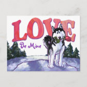 Cartes Pour Fêtes Annuelles Husky Valentine's Day (Devant)