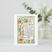 Cartes Pour Fêtes Annuelles Hymne vintage de la paix de Pâques avec tulipes d' (Debout devant)