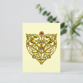 Cartes Pour Fêtes Annuelles Hyper Valentine / Gold Celtic Heart (Debout devant)