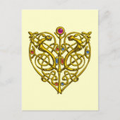 Cartes Pour Fêtes Annuelles Hyper Valentine / Gold Celtic Heart (Devant)
