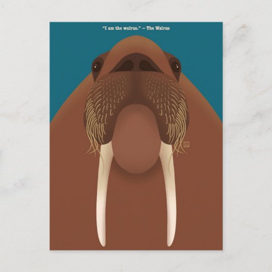 Cartes Pour Fêtes Annuelles I am the Walrus Postcards (Devant)