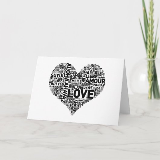 CARTES POUR FÊTES ANNUELLES I AMOUR DE COEUR (Devant)