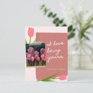 Cartes Pour Fêtes Annuelles I Love Being Your with Tulip Romantic Valentine's