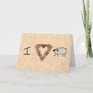 Cartes Pour Fêtes Annuelles I Love Ewe Valentine's Day Card