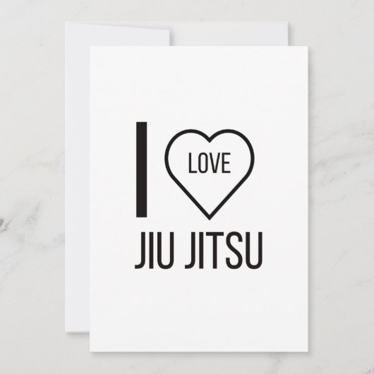 CARTES POUR FÊTES ANNUELLES I LOVE JIU JITSU (Devant)