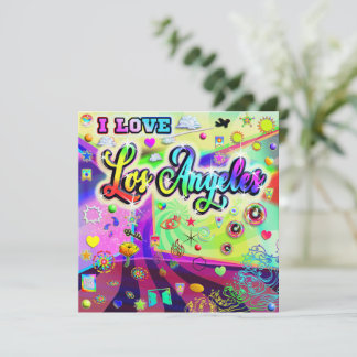 Cartes Pour Fêtes Annuelles I LOVE Los Angeles Cool Energy Holiday Card
