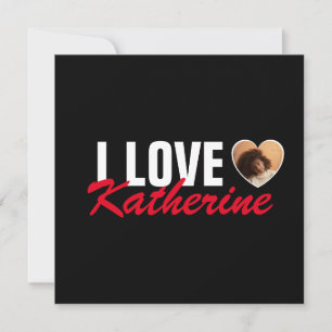 Cartes Pour Fêtes Annuelles I Love My Partner Photo personnalisée Coeur et tex