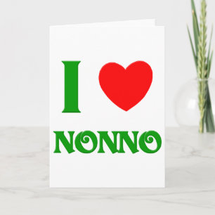 Cartes Pour Fêtes Annuelles I Love Nonno (grand-père italien)