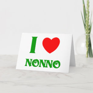 Cartes Pour Fêtes Annuelles I Love Nonno (grand-père italien)