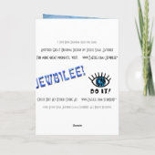 Cartes Pour Fêtes Annuelles I Love Rosh Hashona (Dos)