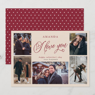 Cartes Pour Fêtes Annuelles I Love You Photo Collage Saint Valentin