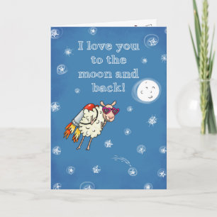 Cartes Pour Fêtes Annuelles I love you to the moon and back