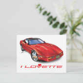 CARTES POUR FÊTES ANNUELLES I LOVETTE UNIQUE CONCEPTION DE VOITURE (Debout devant)