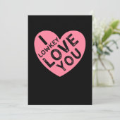 Cartes Pour Fêtes Annuelles I Lowkey Love You Valentine's (Debout devant)