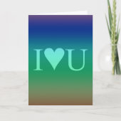 CARTES POUR FÊTES ANNUELLES I LUV U (Devant)