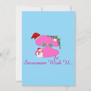 Cartes Pour Fêtes Annuelles I & Snowman vous souhaite
