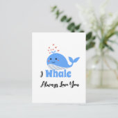 Cartes Pour Fêtes Annuelles I Whale Always Love You Valentine's Day Card (Debout devant)
