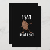 Cartes Pour Fêtes Annuelles I Yam What I Yam Trendy Basic (Devant / Derrière)