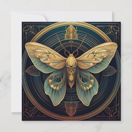 Cartes Pour Fêtes Annuelles IA Moth (Devant)