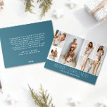 Cartes Pour Fêtes Annuelles ICE Joyeux Noël Elégant 6 Collage Photo<br><div class="desc">Partagez les moments forts de votre famille avec cette carte de Noël en revue qui présente un design simple, minimal et propre. Le devant comprend un collage moderne de 6 photos jumelé à l'accueil festif "Joyeux Noël" dans une élégante police serif sur une couleur bleue de glace, avec espace pour...</div>