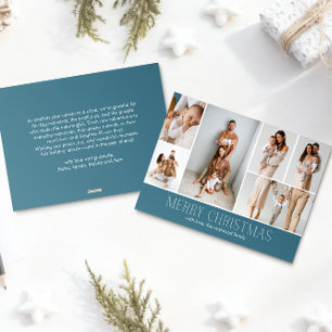 Cartes Pour Fêtes Annuelles ICE Joyeux Noël Elégant 6 Collage Photo