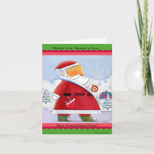 Cartes Pour Fêtes Annuelles Ici Père Noël Come's ! (Devant)