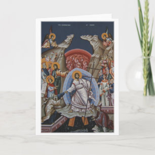 Cartes Pour Fêtes Annuelles Icône de la résurrection du Christ