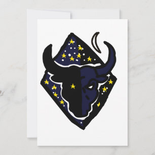 Cartes Pour Fêtes Annuelles Icône de taureau minimaliste