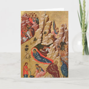 Cartes Pour Fêtes Annuelles Icône dépeignant la nativité