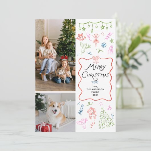 Cartes Pour Fêtes Annuelles Icônes Joyeux Noël 2 Photo (Debout devant)