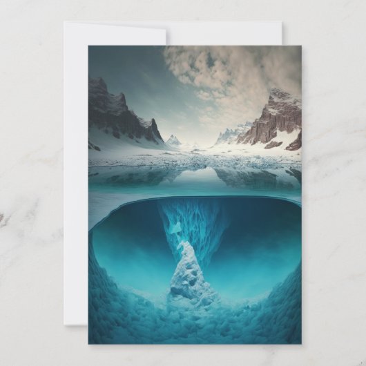 Cartes Pour Fêtes Annuelles Icy Mountain View (Devant)
