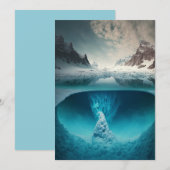 Cartes Pour Fêtes Annuelles Icy Mountain View (Devant / Derrière)