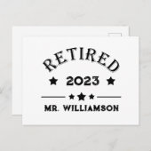 Cartes Pour Fêtes Annuelles Idée cadeau de retraite personnalisée (Devant / Derrière)