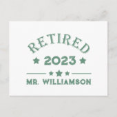 Cartes Pour Fêtes Annuelles Idée cadeau de retraite personnalisée (Devant)