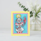 CARTES POUR FÊTES ANNUELLES IDÉE CLAIRE ROBOT DE FILLE, COEURS MÉCANIQUES COLO (Debout devant)