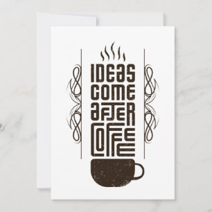 Cartes Pour Fêtes Annuelles Idées Après Café, Lettres Typographiques Branchées