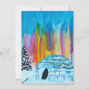 Cartes Pour Fêtes Annuelles Igloo de fête