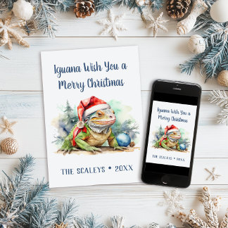 Cartes Pour Fêtes Annuelles Iguana vous souhaite un joyeux Noël