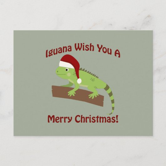 Cartes Pour Fêtes Annuelles Iguana Vous Souhaite Un Joyeux Noël (Devant)