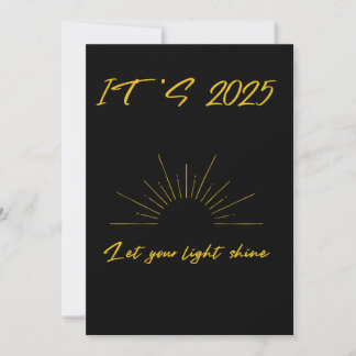 Cartes Pour Fêtes Annuelles IL EST 2025 LAISSEZ VOTRE LIGHT SHINE Inspirationa